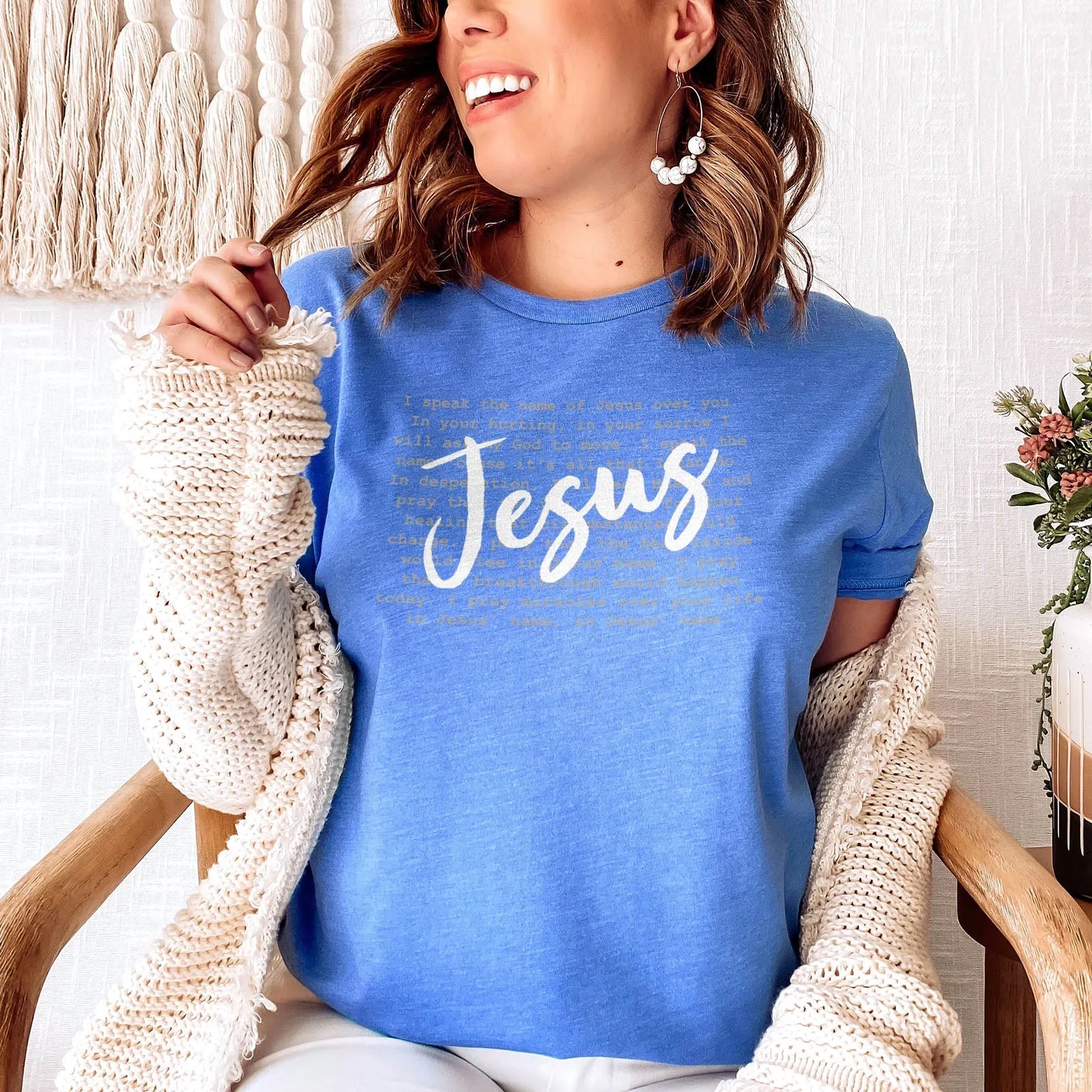 I Speak The Name of Jesus Tee Shirts For Women - Christian Shirts for Women - Religious Tee Shirts