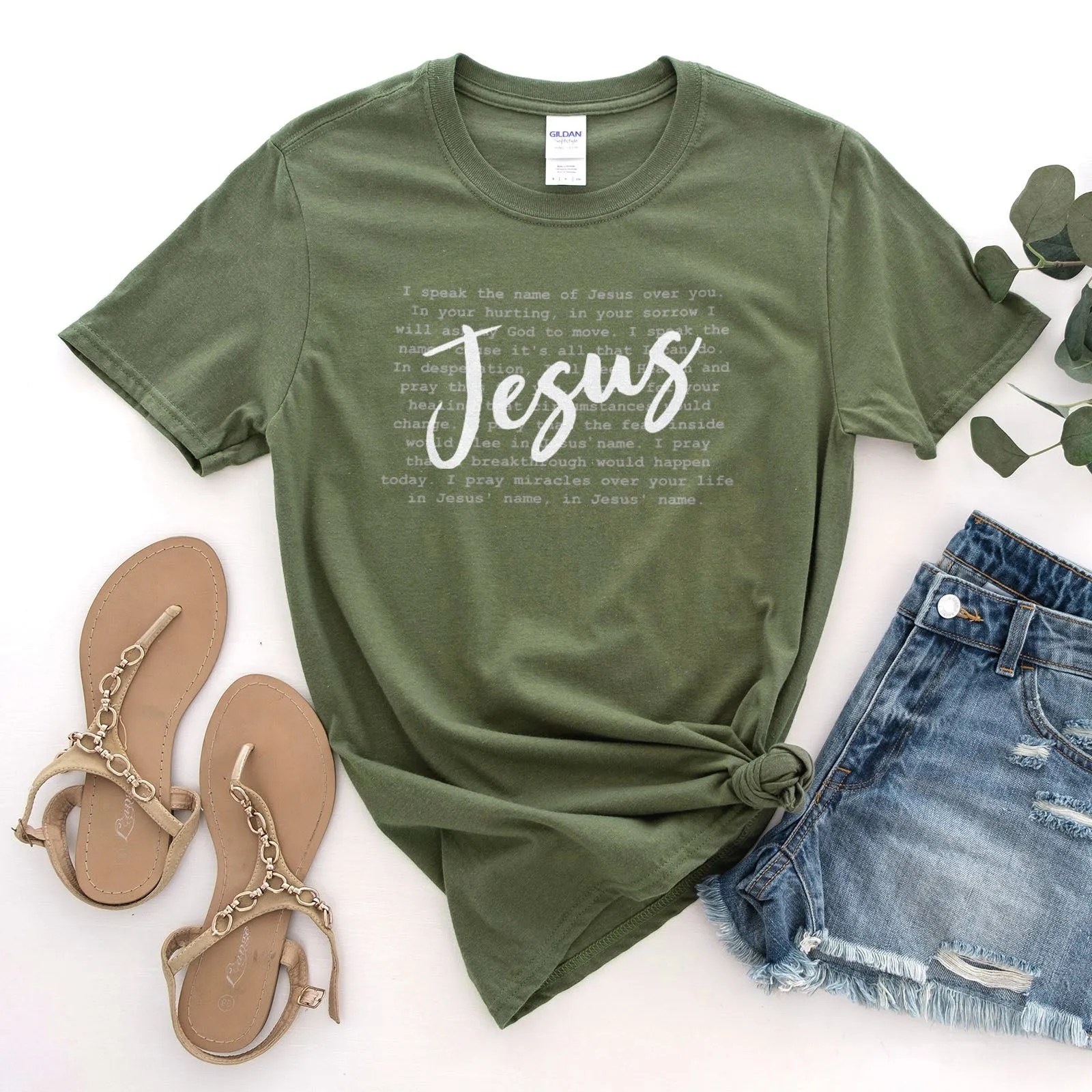 I Speak The Name of Jesus Tee Shirts For Women - Christian Shirts for Women - Religious Tee Shirts