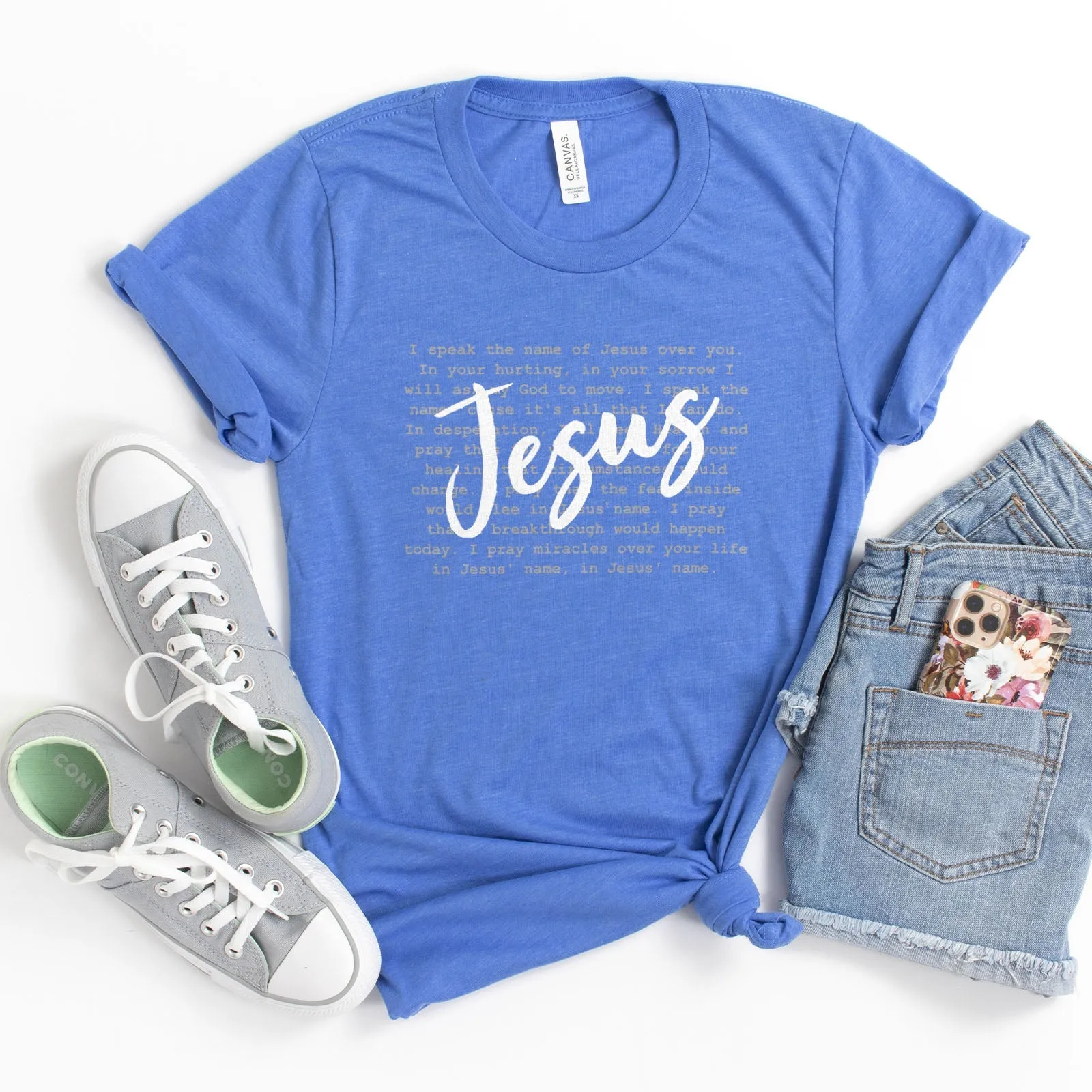 I Speak The Name of Jesus Tee Shirts For Women - Christian Shirts for Women - Religious Tee Shirts