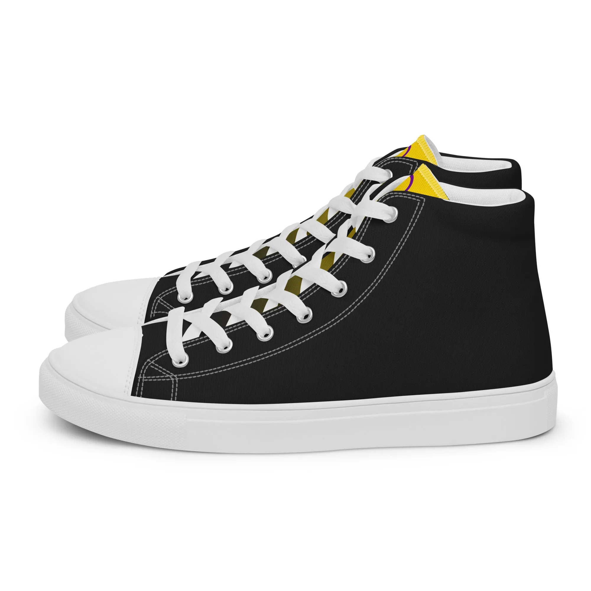 Intersex Pride Black High Top Trainers (male sizes)