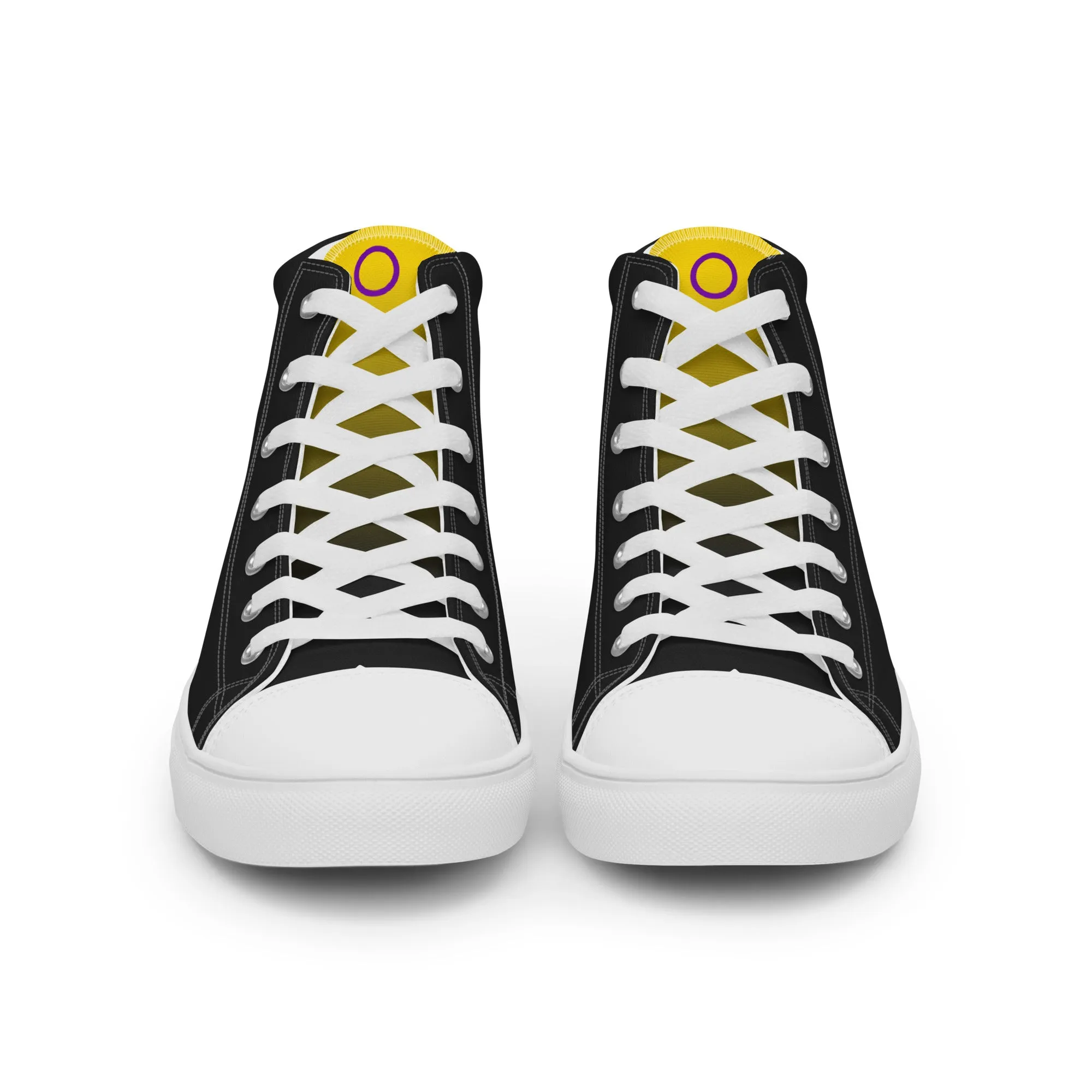 Intersex Pride Black High Top Trainers (male sizes)