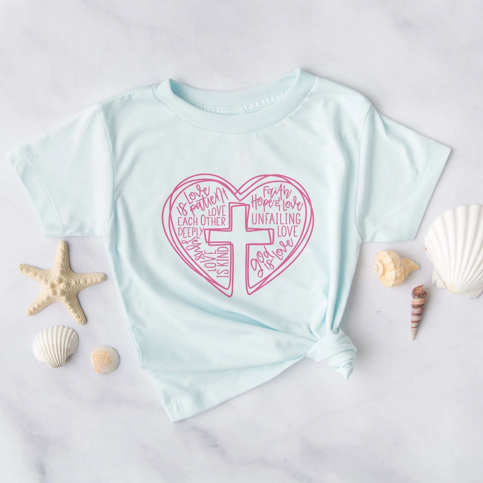 Jesus is Love Heart Tee Shirts For Women - Christian Shirts for Women - Religious Tee Shirts