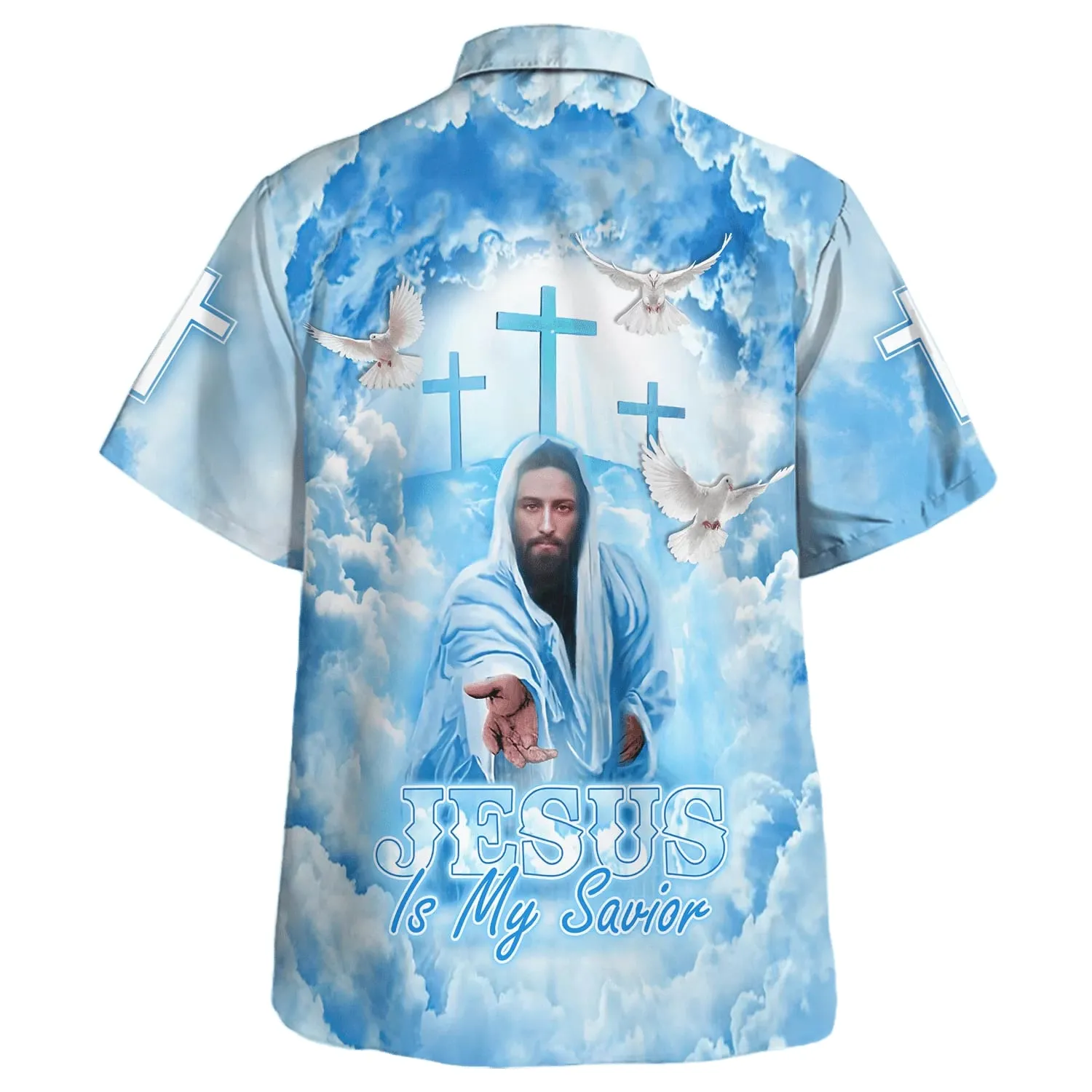 Jesus Is My Savior Hand Of God Hawaiian Shirts For Men & Women - Christian Hawaiian Shirt - Hawaiian Summer Shirts