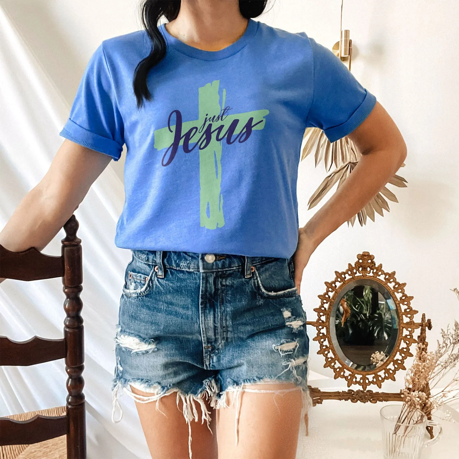 Just Jesus Tee Shirts For Women - Christian Shirts for Women - Religious Tee Shirts