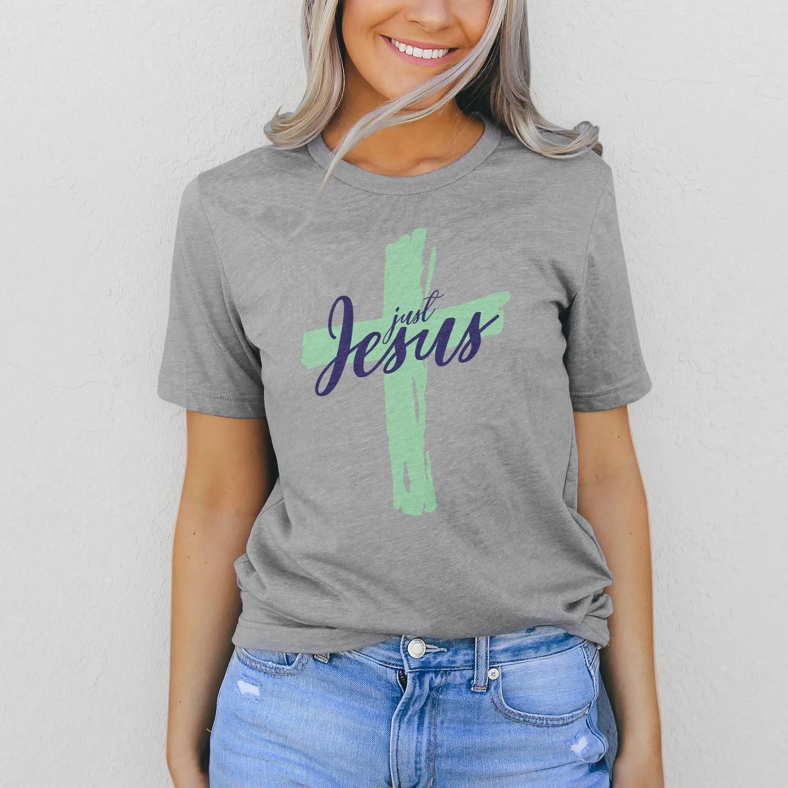 Just Jesus Tee Shirts For Women - Christian Shirts for Women - Religious Tee Shirts