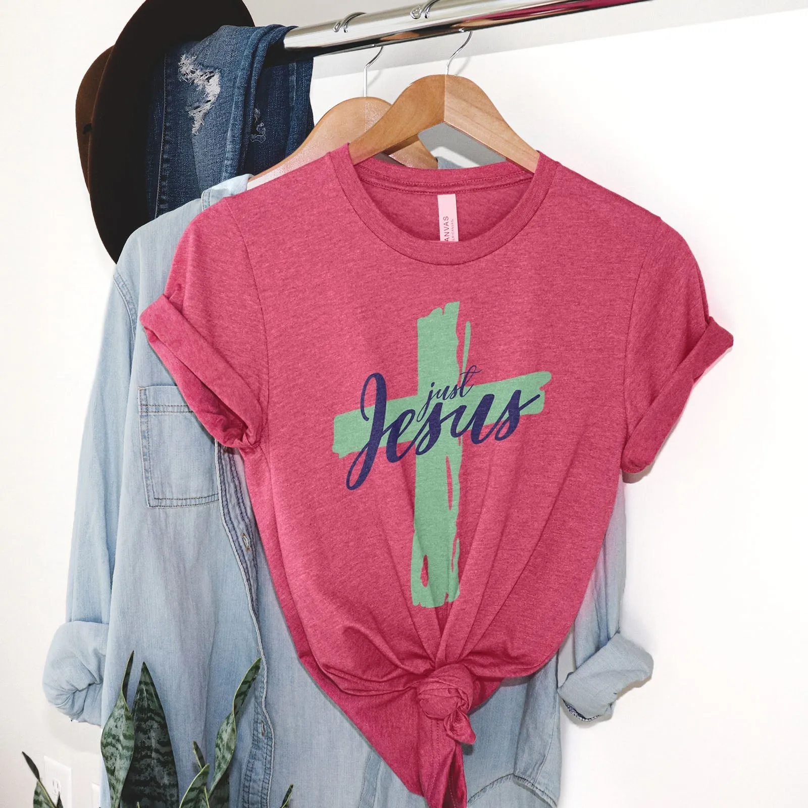 Just Jesus Tee Shirts For Women - Christian Shirts for Women - Religious Tee Shirts