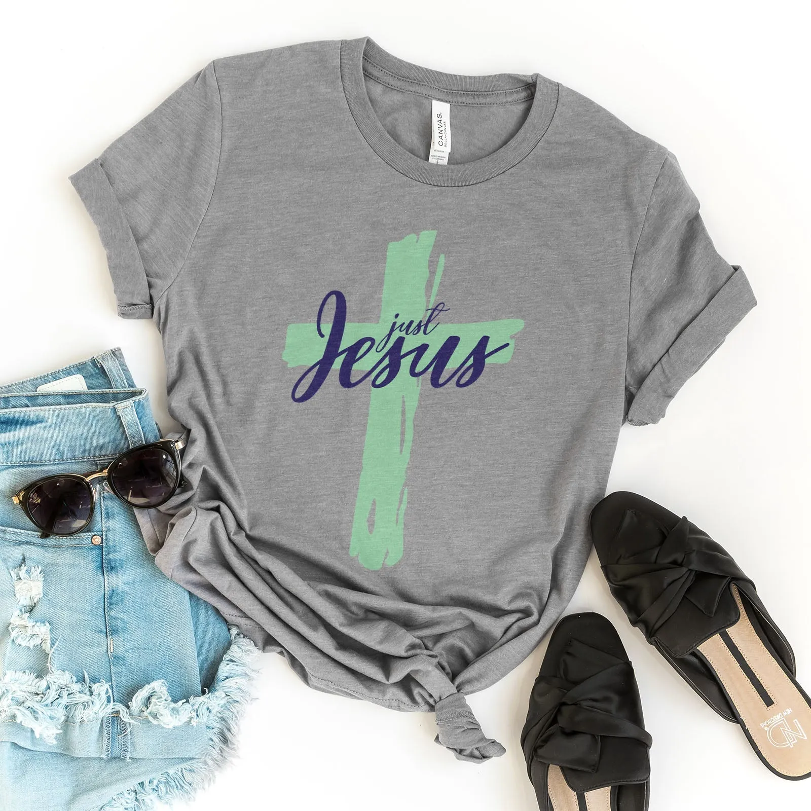 Just Jesus Tee Shirts For Women - Christian Shirts for Women - Religious Tee Shirts