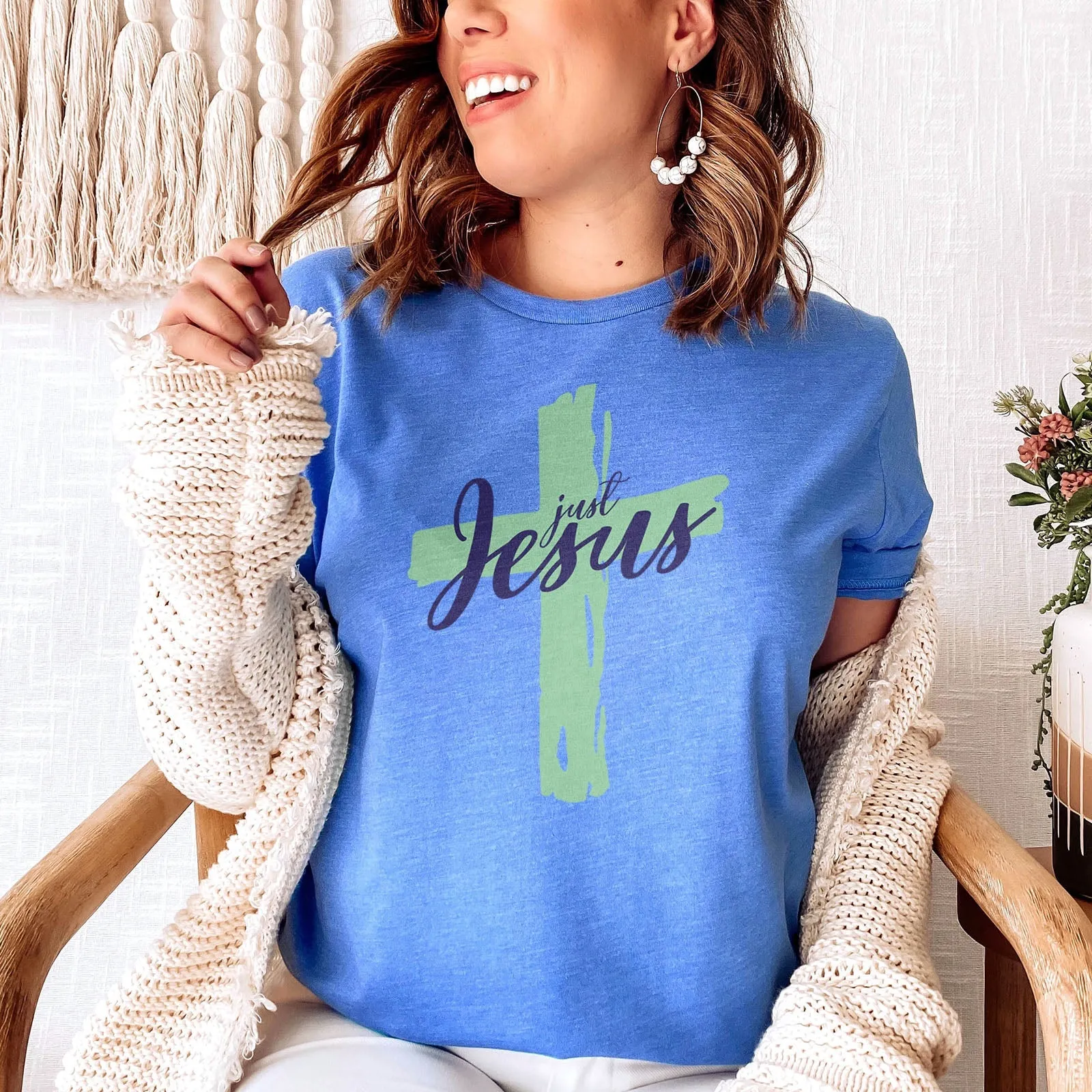 Just Jesus Tee Shirts For Women - Christian Shirts for Women - Religious Tee Shirts