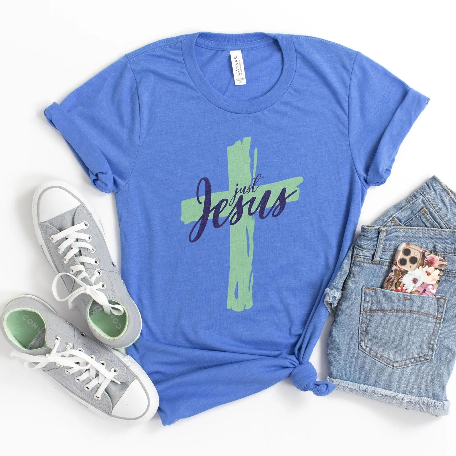 Just Jesus Tee Shirts For Women - Christian Shirts for Women - Religious Tee Shirts