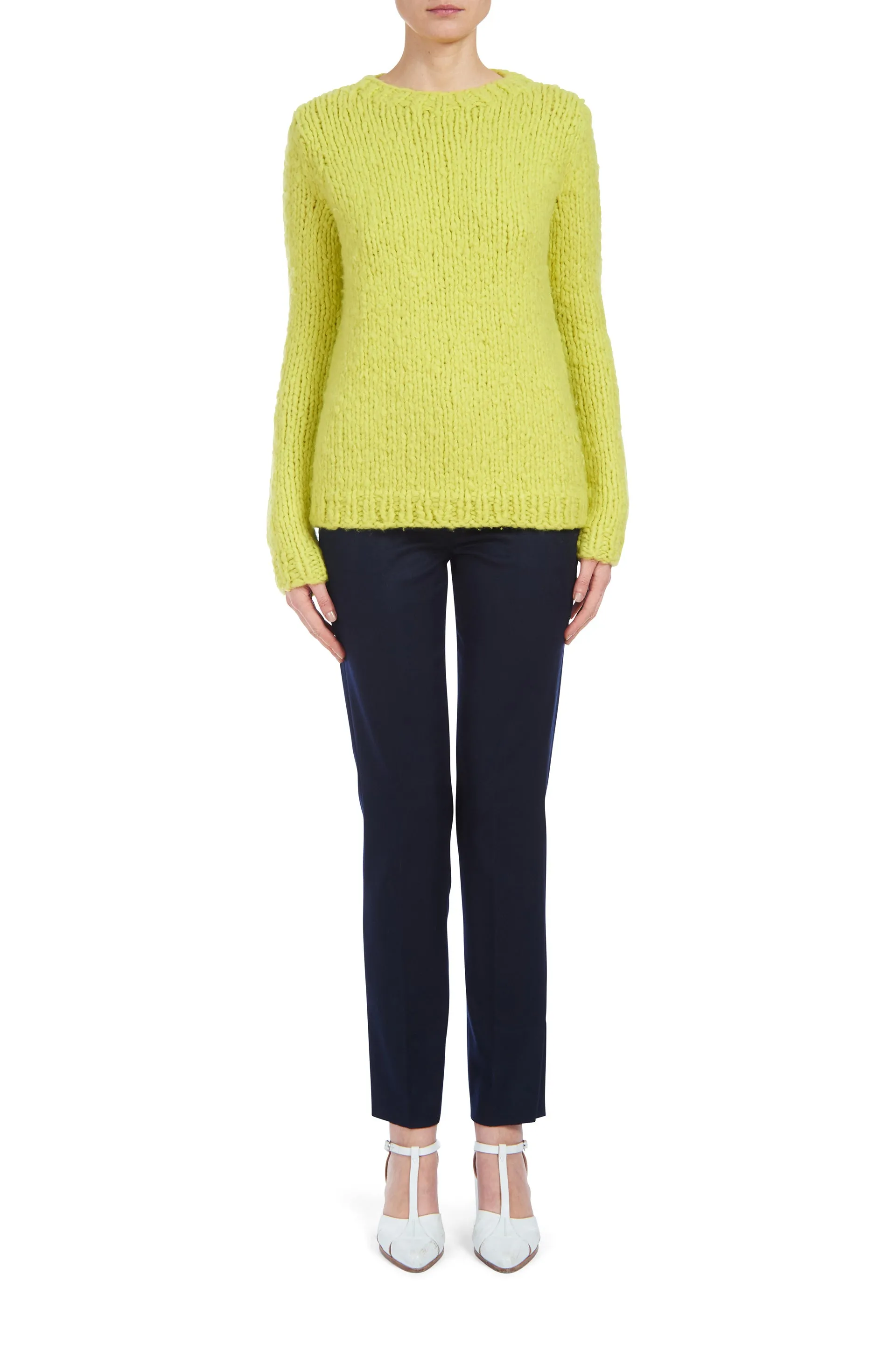 Lawrence Knit Sweater in Lemon Welfat Cashmere