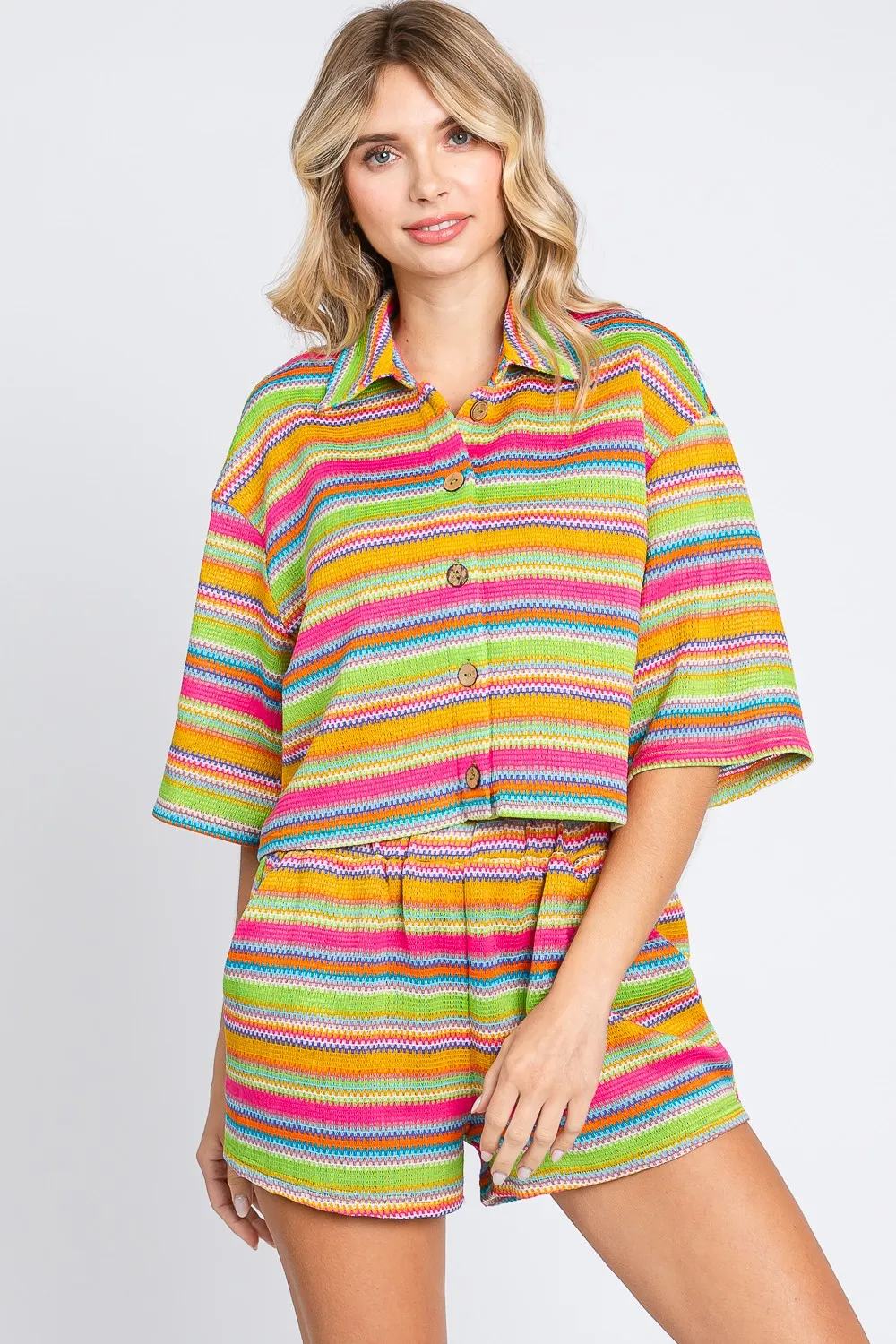 Lila Multi Color Stripe Lounge Set *FINAL SALE*