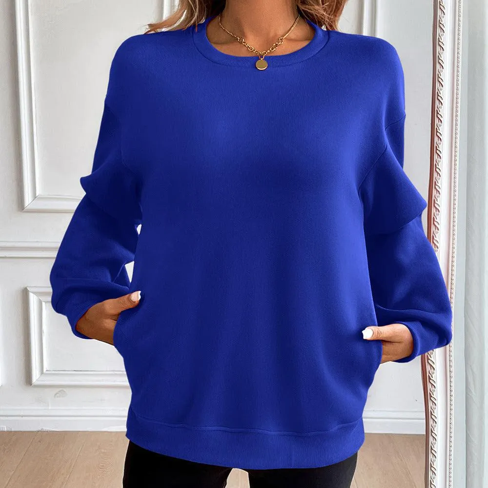 Loose Long Sleeve Casual Sweatshirt for Women – Cozy Stylish and Perfect for Every Day