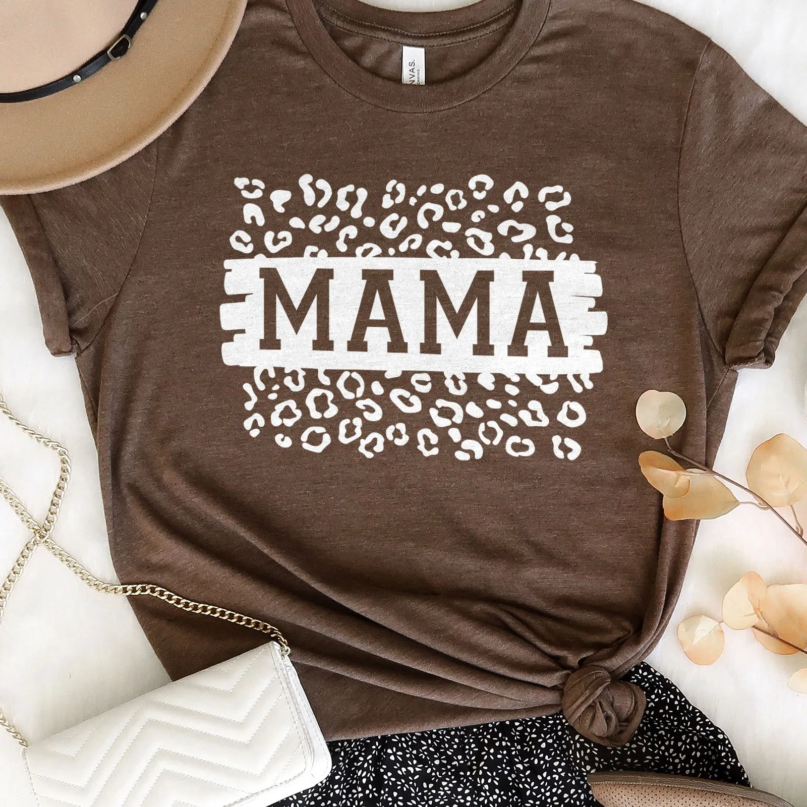 Mama Leopard Block Tee Shirts For Women - Christian Shirts for Women - Religious Tee Shirts