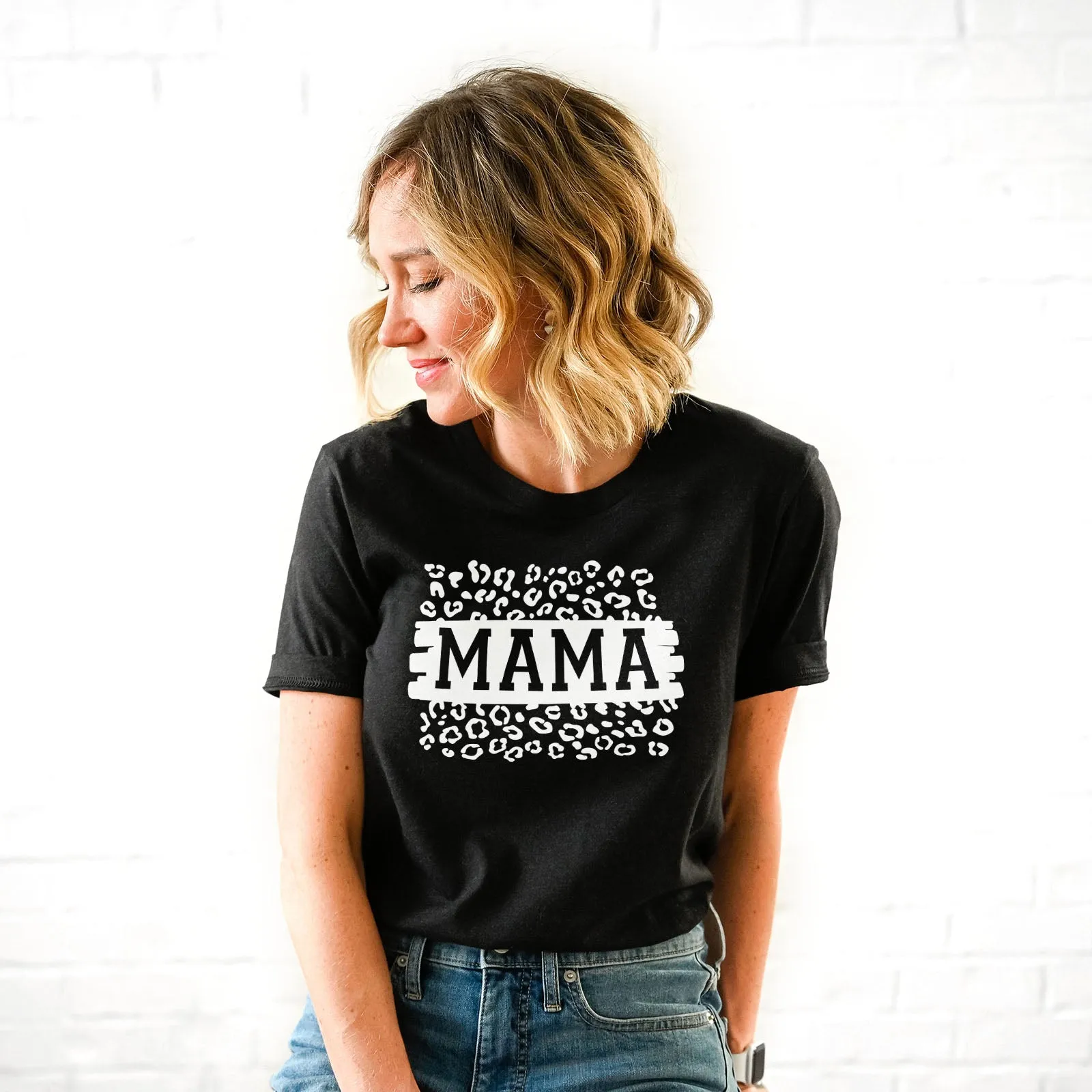 Mama Leopard Block Tee Shirts For Women - Christian Shirts for Women - Religious Tee Shirts