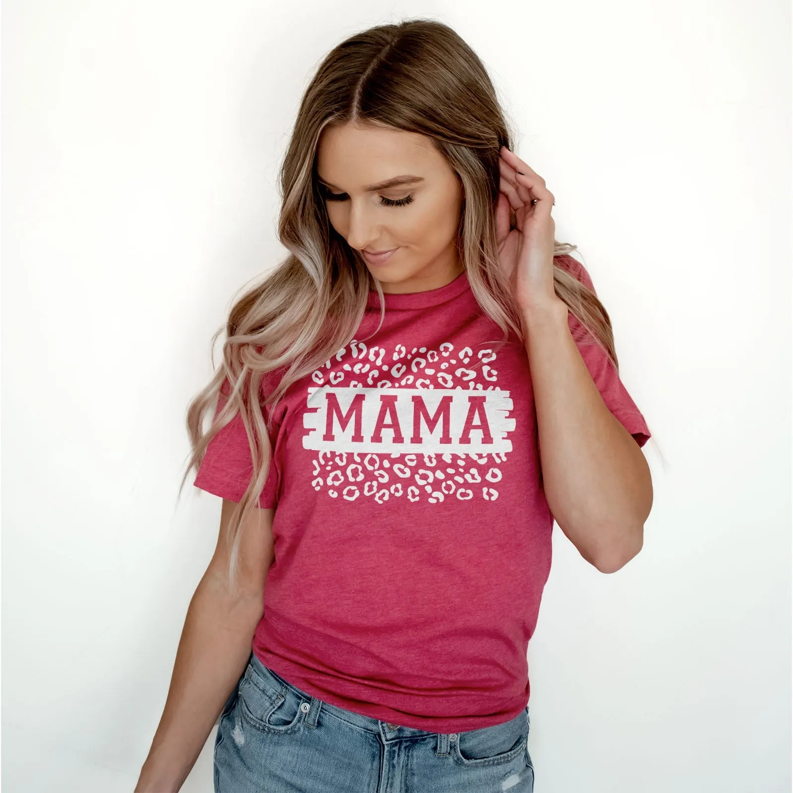 Mama Leopard Block Tee Shirts For Women - Christian Shirts for Women - Religious Tee Shirts