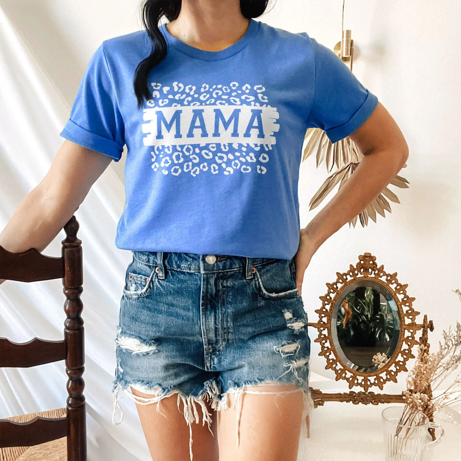 Mama Leopard Block Tee Shirts For Women - Christian Shirts for Women - Religious Tee Shirts