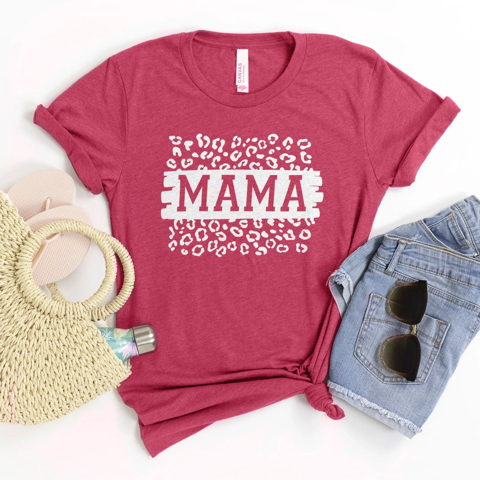 Mama Leopard Block Tee Shirts For Women - Christian Shirts for Women - Religious Tee Shirts