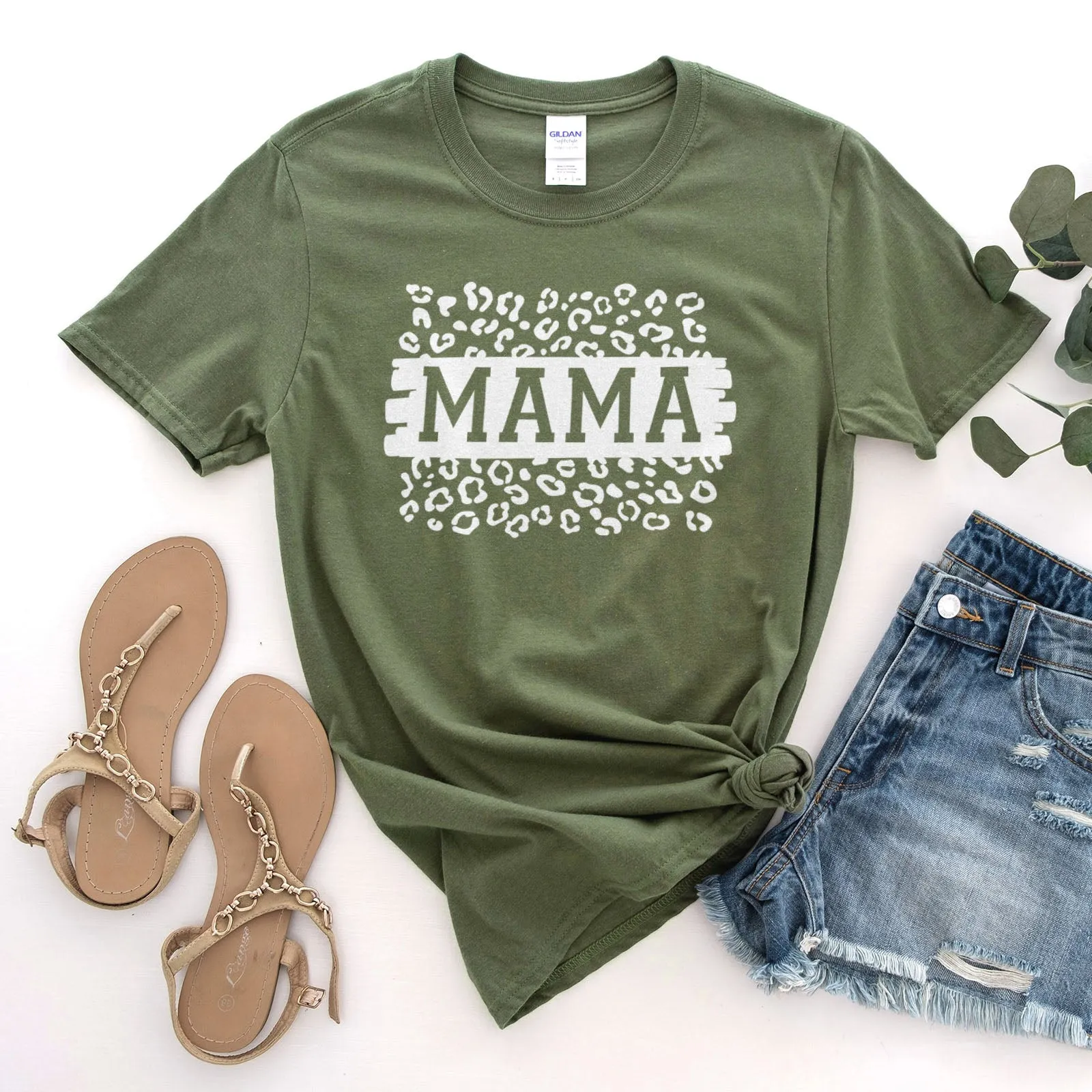 Mama Leopard Block Tee Shirts For Women - Christian Shirts for Women - Religious Tee Shirts