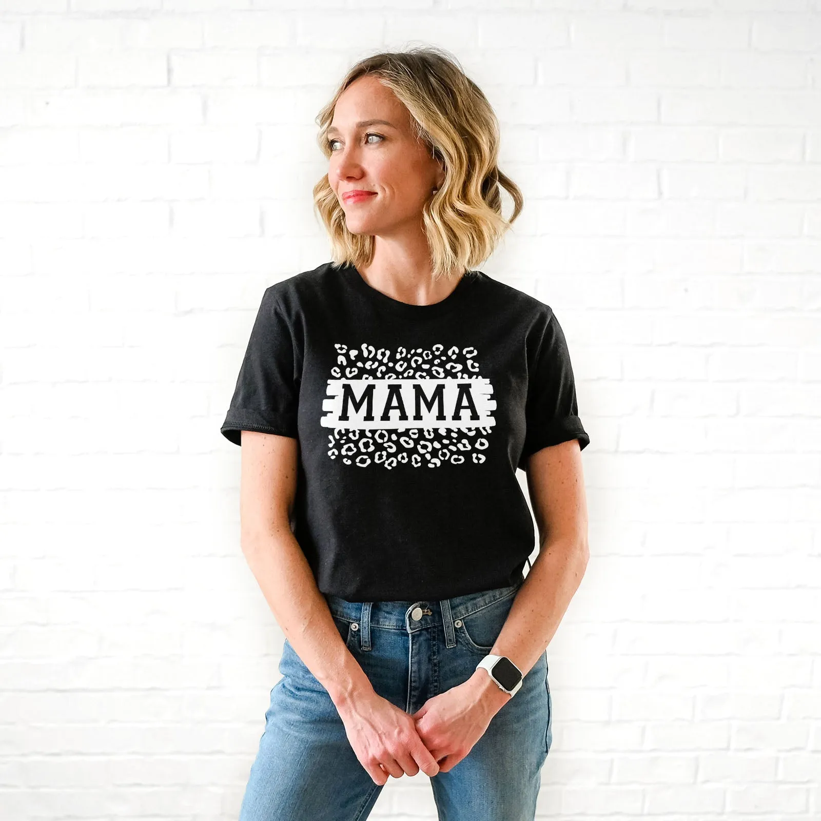 Mama Leopard Block Tee Shirts For Women - Christian Shirts for Women - Religious Tee Shirts