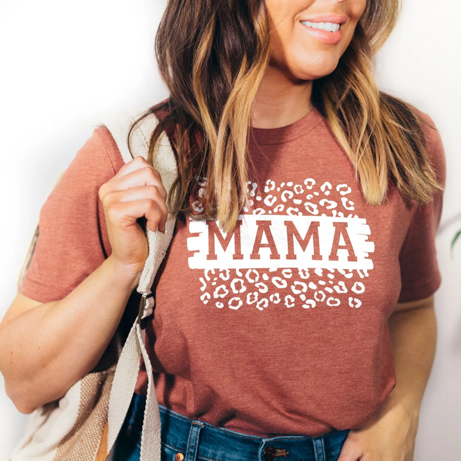 Mama Leopard Block Tee Shirts For Women - Christian Shirts for Women - Religious Tee Shirts