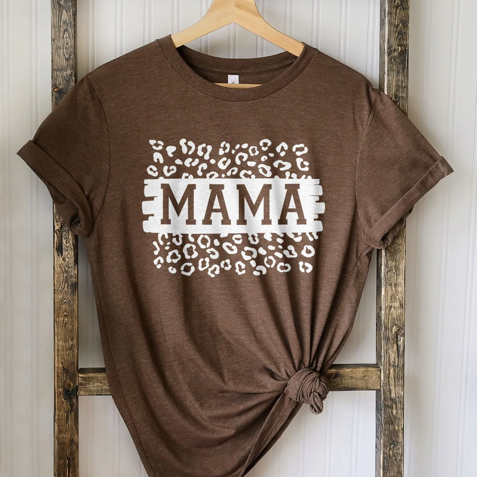 Mama Leopard Block Tee Shirts For Women - Christian Shirts for Women - Religious Tee Shirts