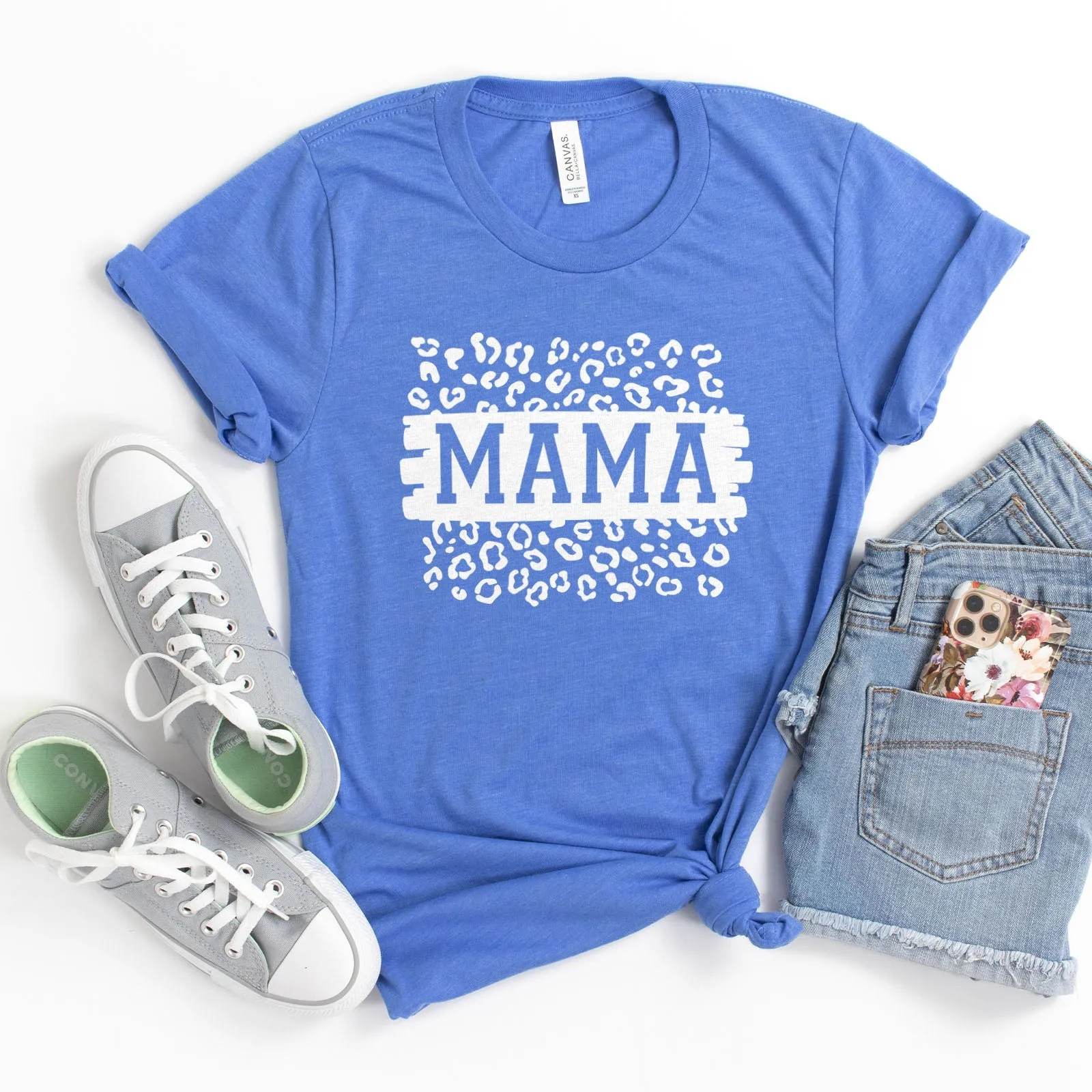 Mama Leopard Block Tee Shirts For Women - Christian Shirts for Women - Religious Tee Shirts