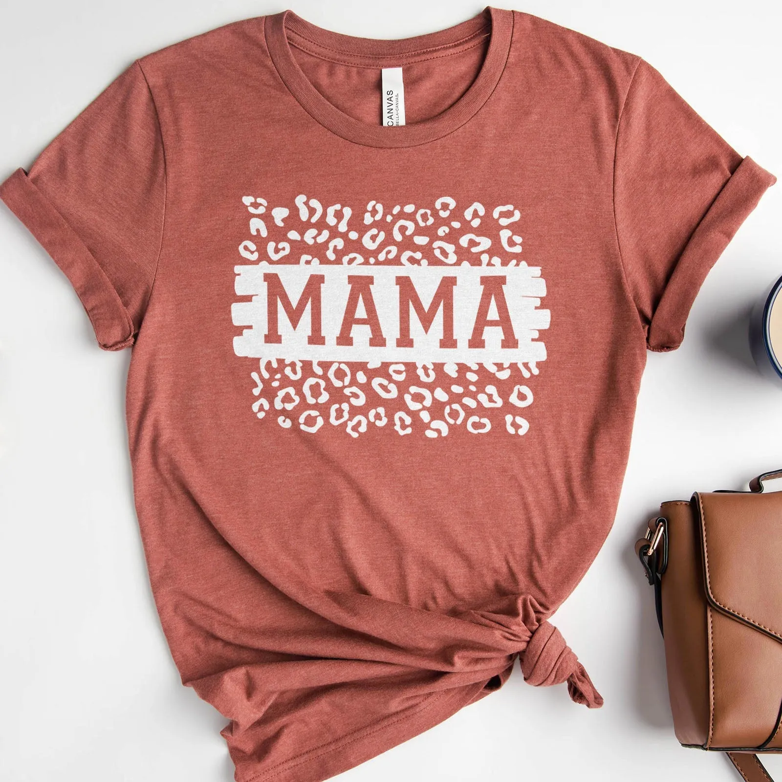 Mama Leopard Block Tee Shirts For Women - Christian Shirts for Women - Religious Tee Shirts