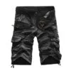 Men s Washed Cotton Cargo Shorts Casual Short Pants For Male