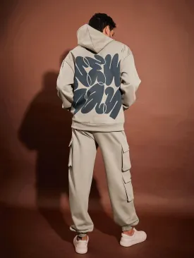 Men Taupe NEW DAY Oversized Hoodie Sweatshirt With Joggers