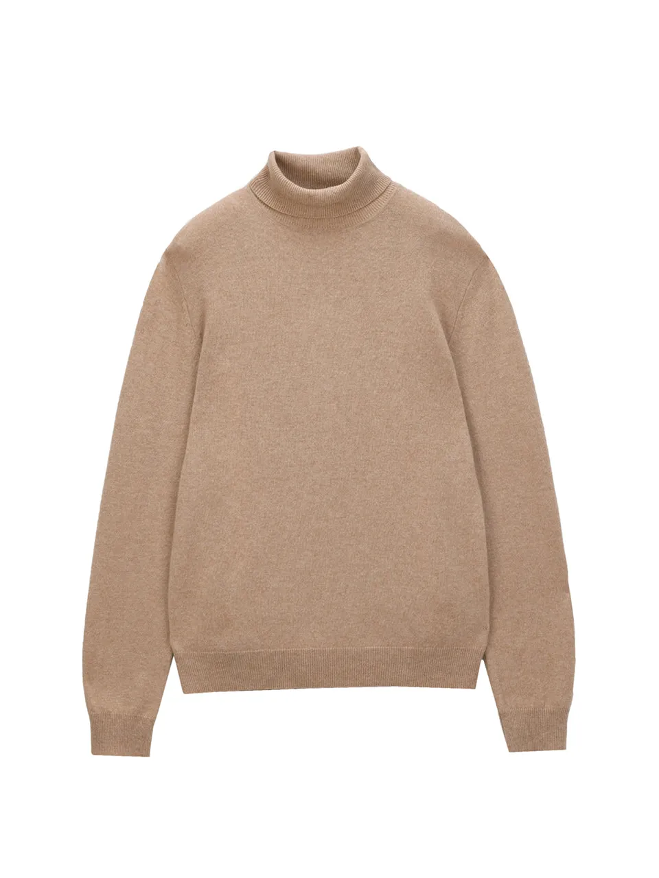 Men Turtleneck Sweater_Camel