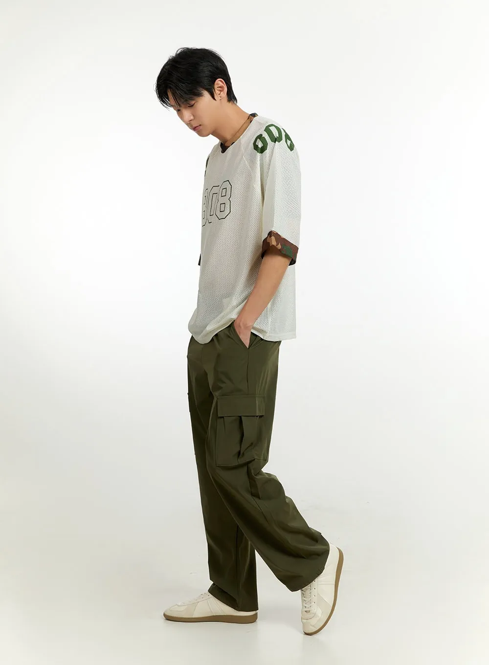 Men's Cargo Pants (Dark Green) IL412