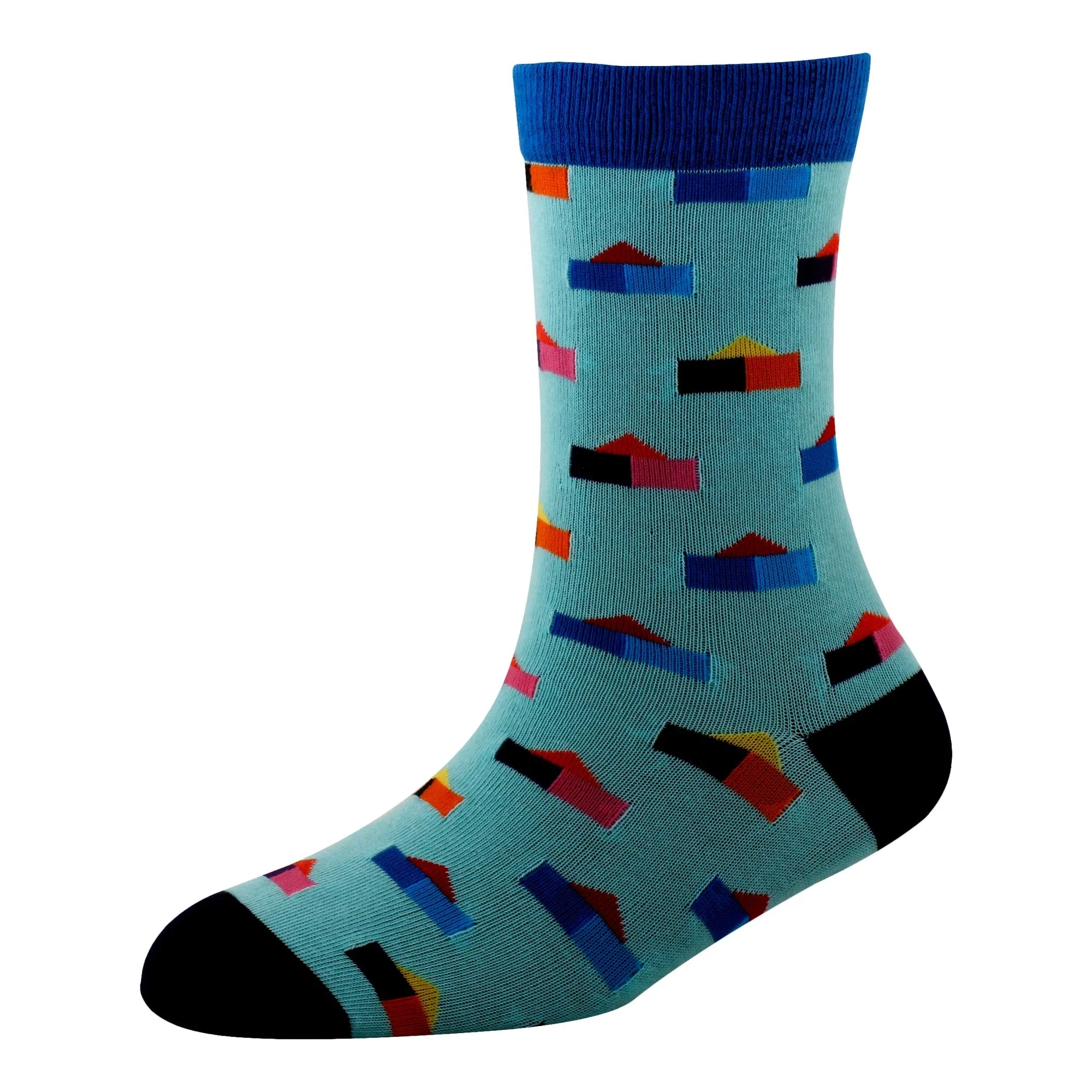 Men's YW-M1-316 Fashion House Crew Socks