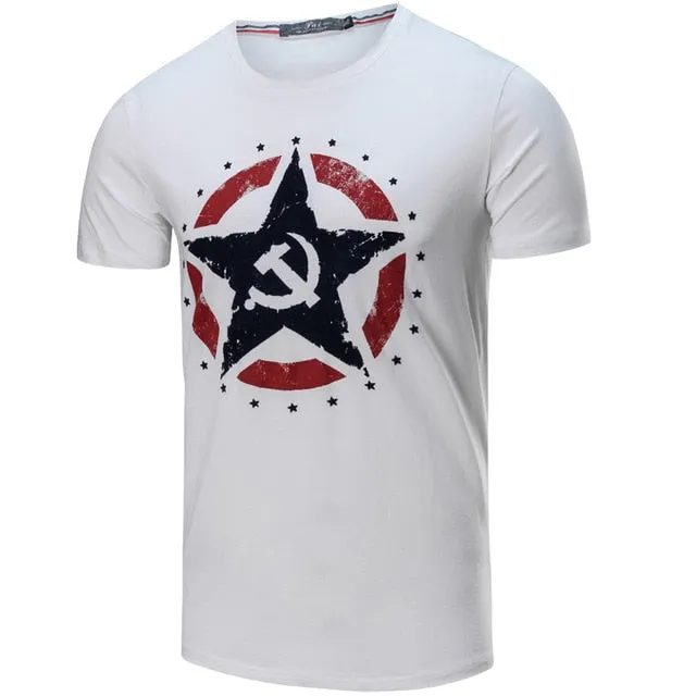 Military Communist Star Printed Shirt