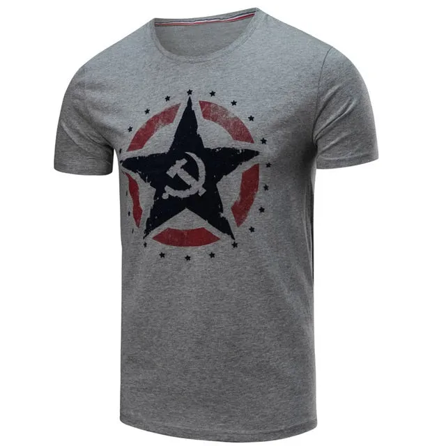 Military Communist Star Printed Shirt