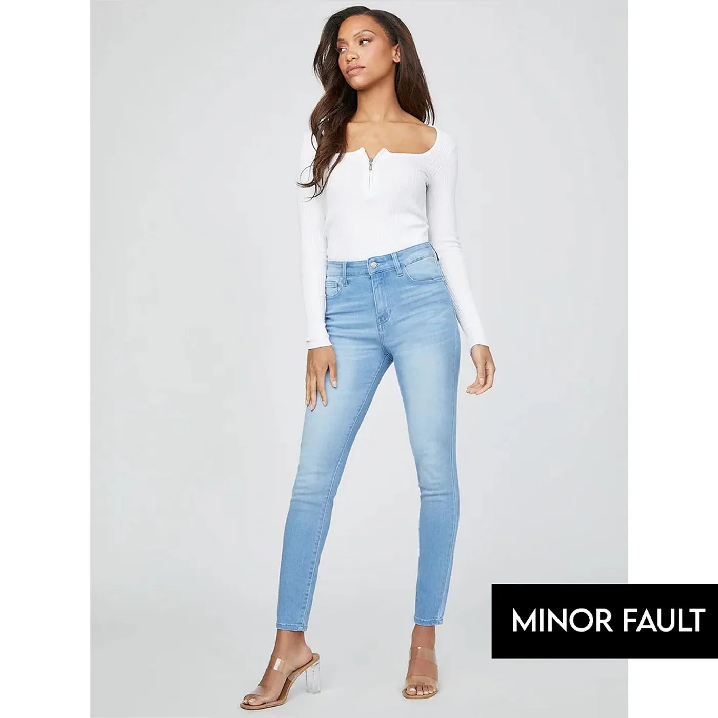 (Minor Fault) Light Blue High Rise Skinny Jeans