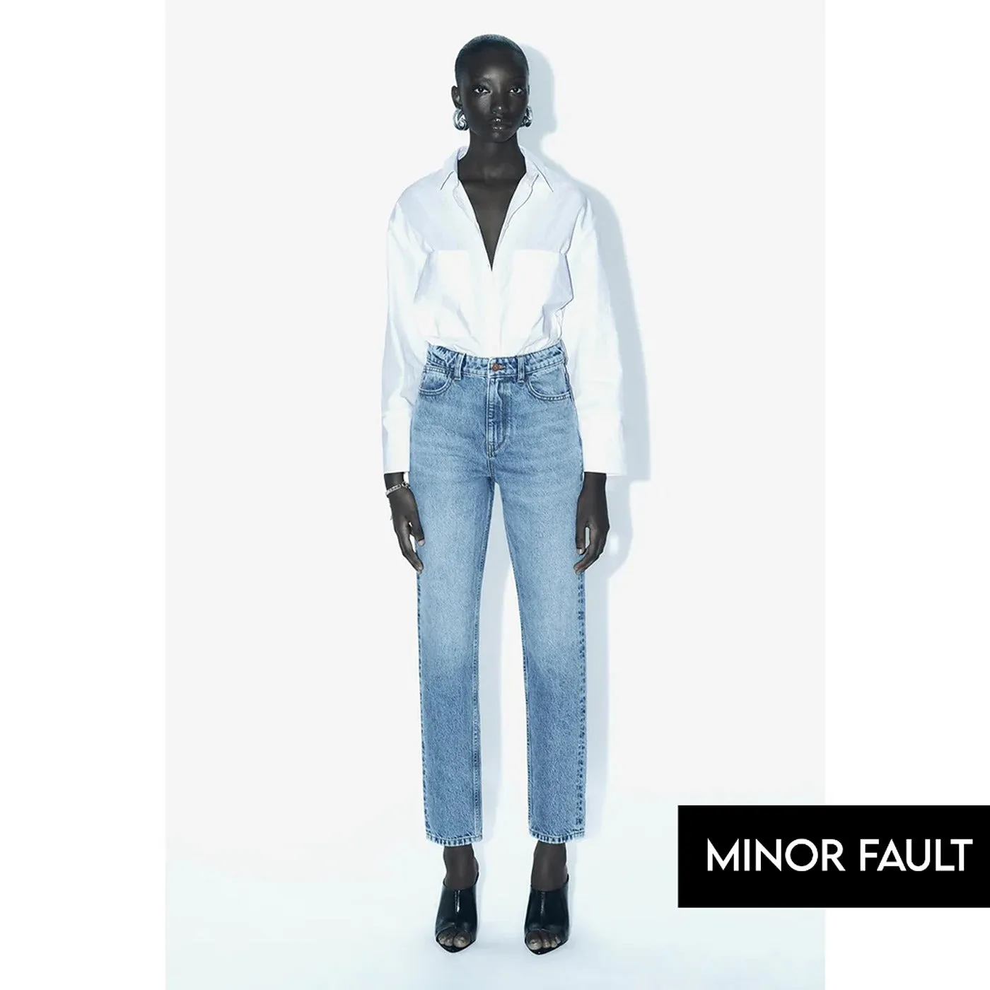 (Minor Fault) Light Blue Slim Mom Jeans