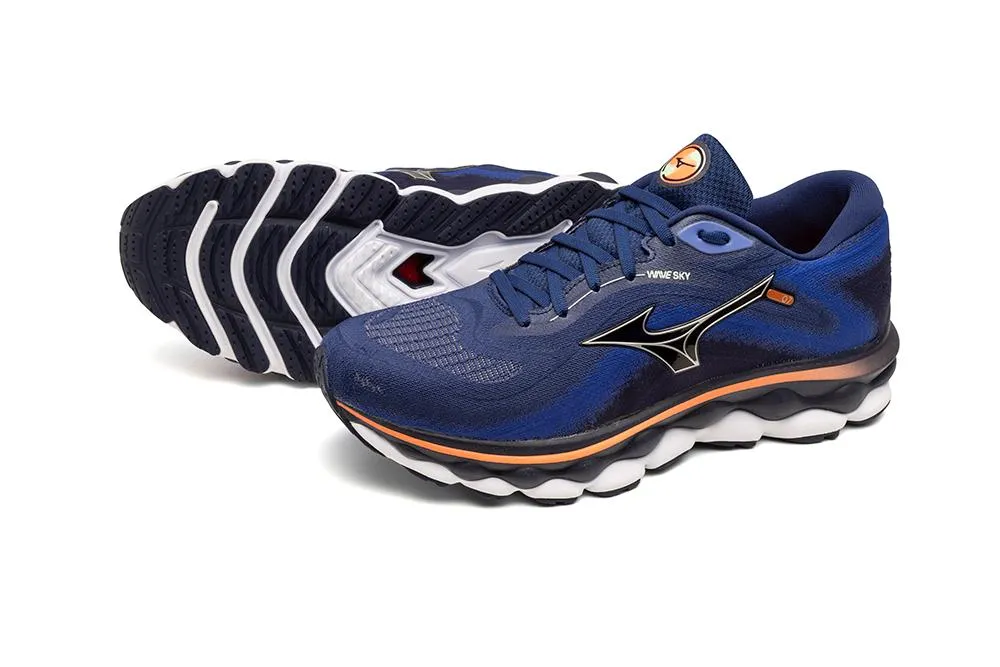 Mizuno Men's Wave Sky 7 - Blue Depths/Silver