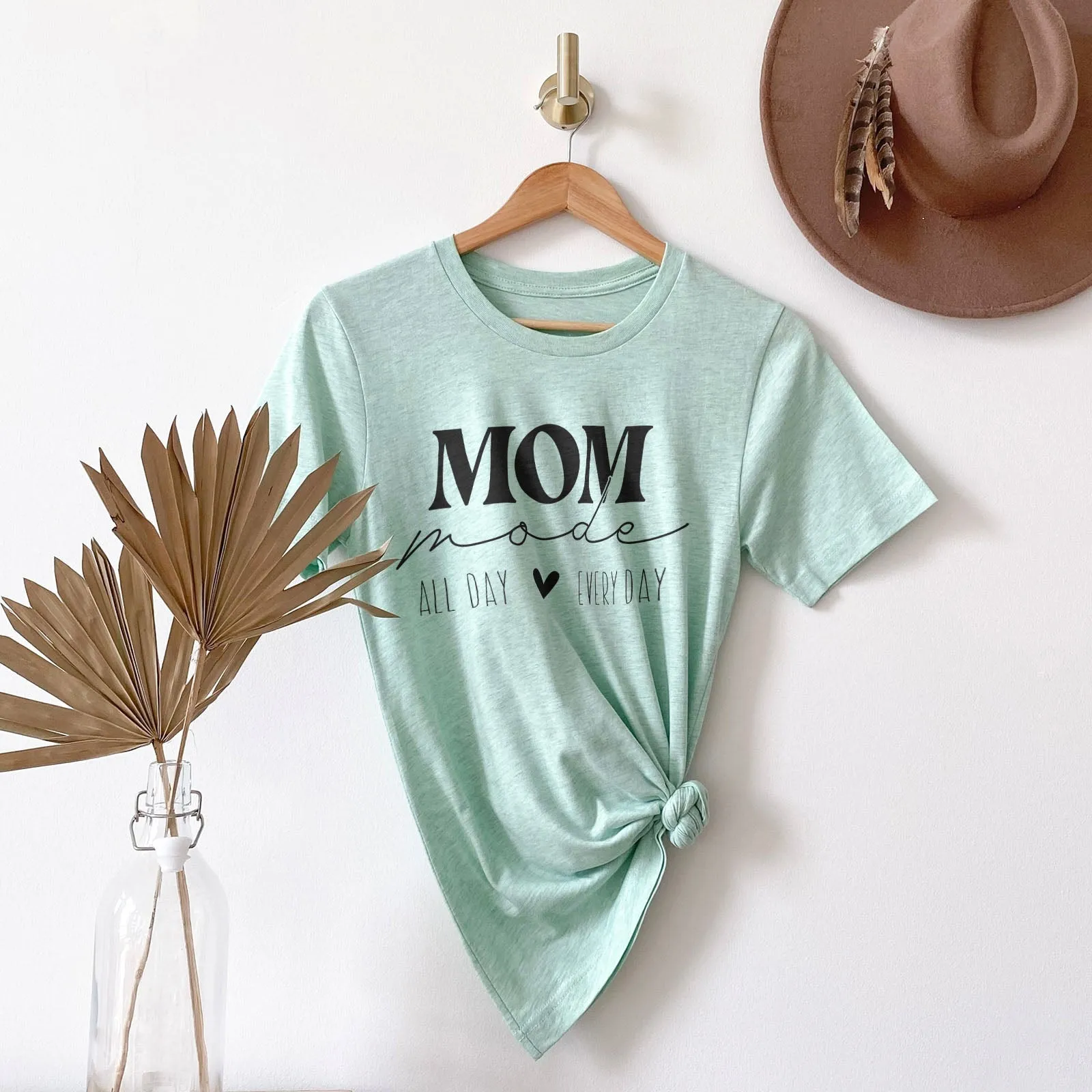 Mom Mode All Day Every Day Tee Shirts For Women - Christian Shirts for Women - Religious Tee Shirts