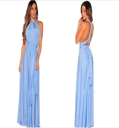 Multiway wear women maxi dress sexy bandage off shoulder long dress Bridesmaids Convertible Dress FS0210