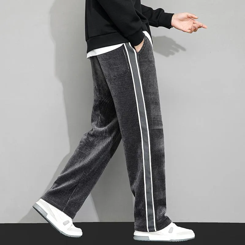 Plus Velvet Straight Corduroy Trendy Chenille Loose Fit Sweatpant