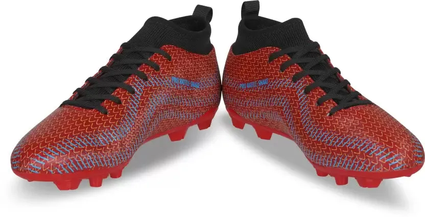 Pro Rattle Snake Football Stud Football Shoes For Men (Red)