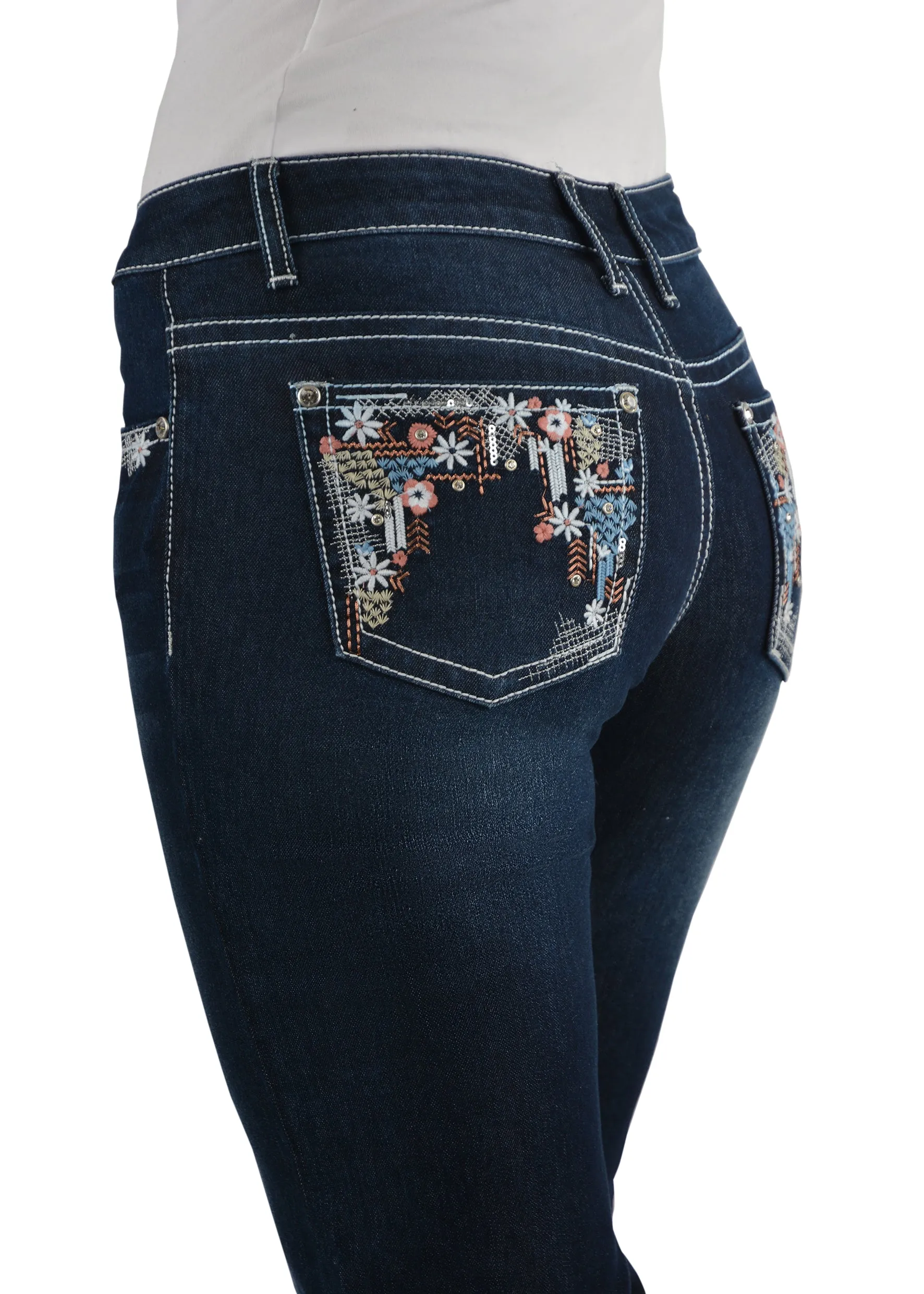 Pure Western Ladies Anjelica Straight Leg Jean - 32" Leg - PCP2212576