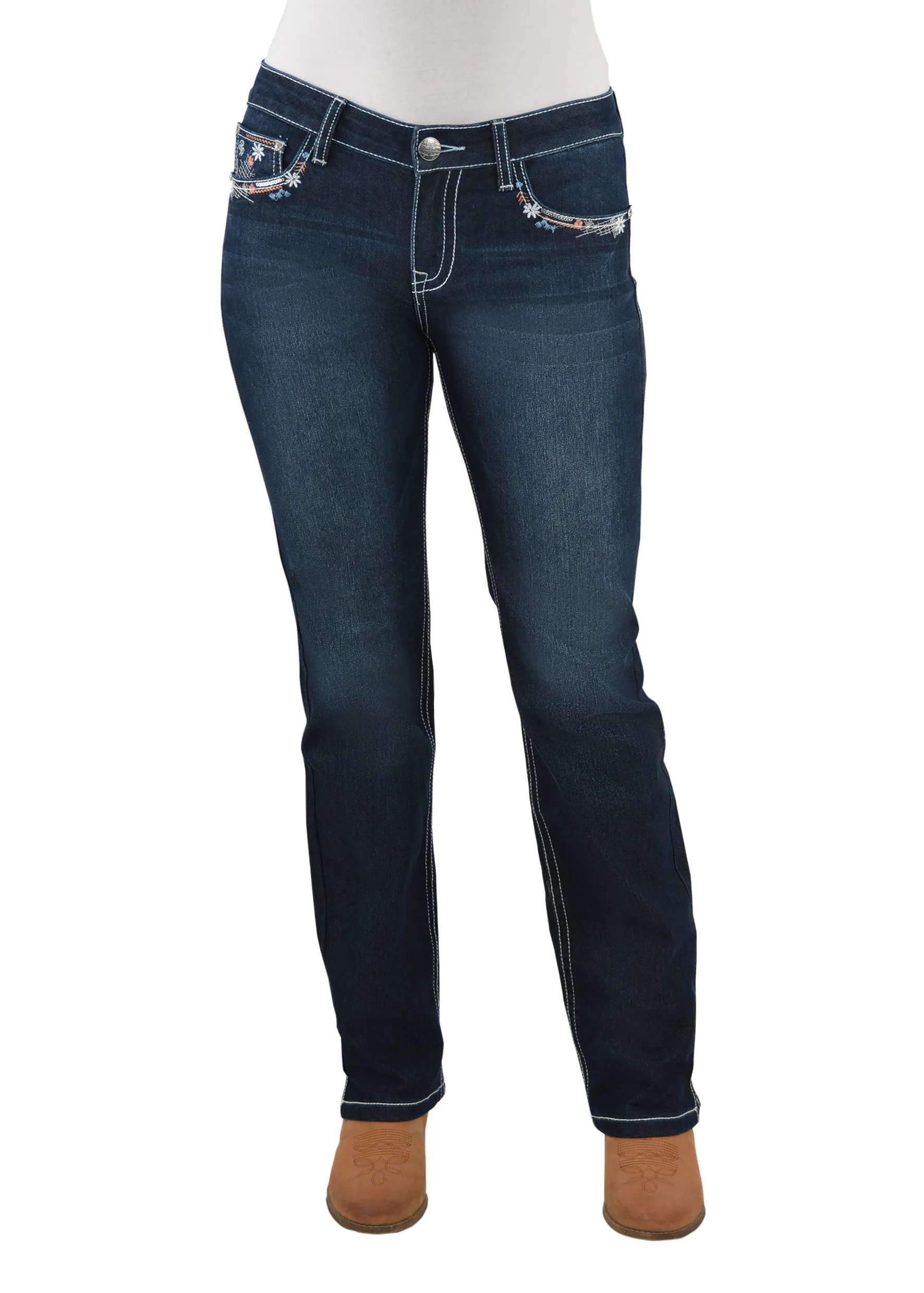 Pure Western Ladies Anjelica Straight Leg Jean - 32" Leg - PCP2212576