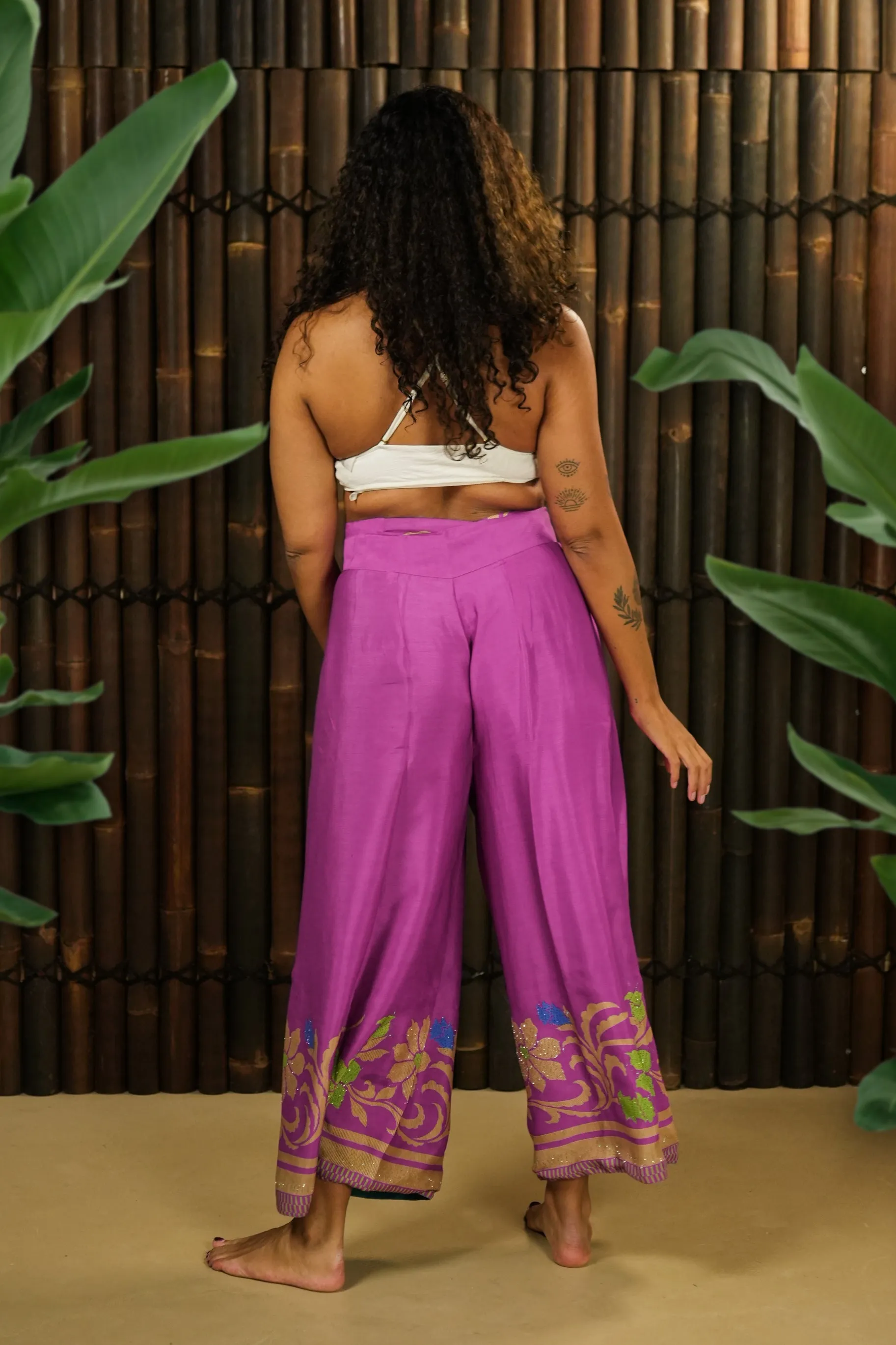 Reversible Wrap Trousers 'Kaizen' Short - with imperfection