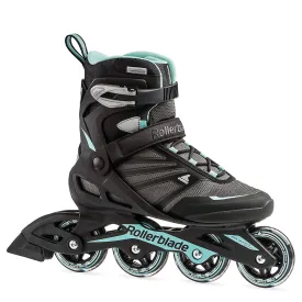 Rollerblade Zetrablade Adult Womens Black/Light Blue 10 (Without Original Box)