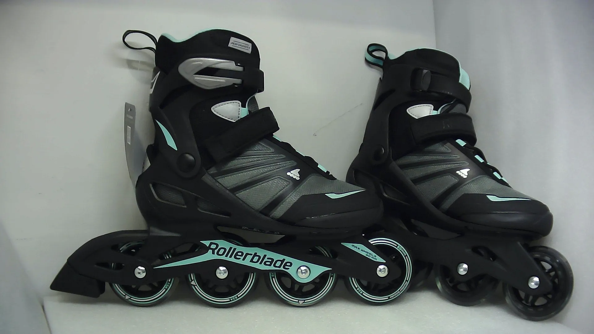 Rollerblade Zetrablade Adult Womens Black/Light Blue 6 (Without Original Box)