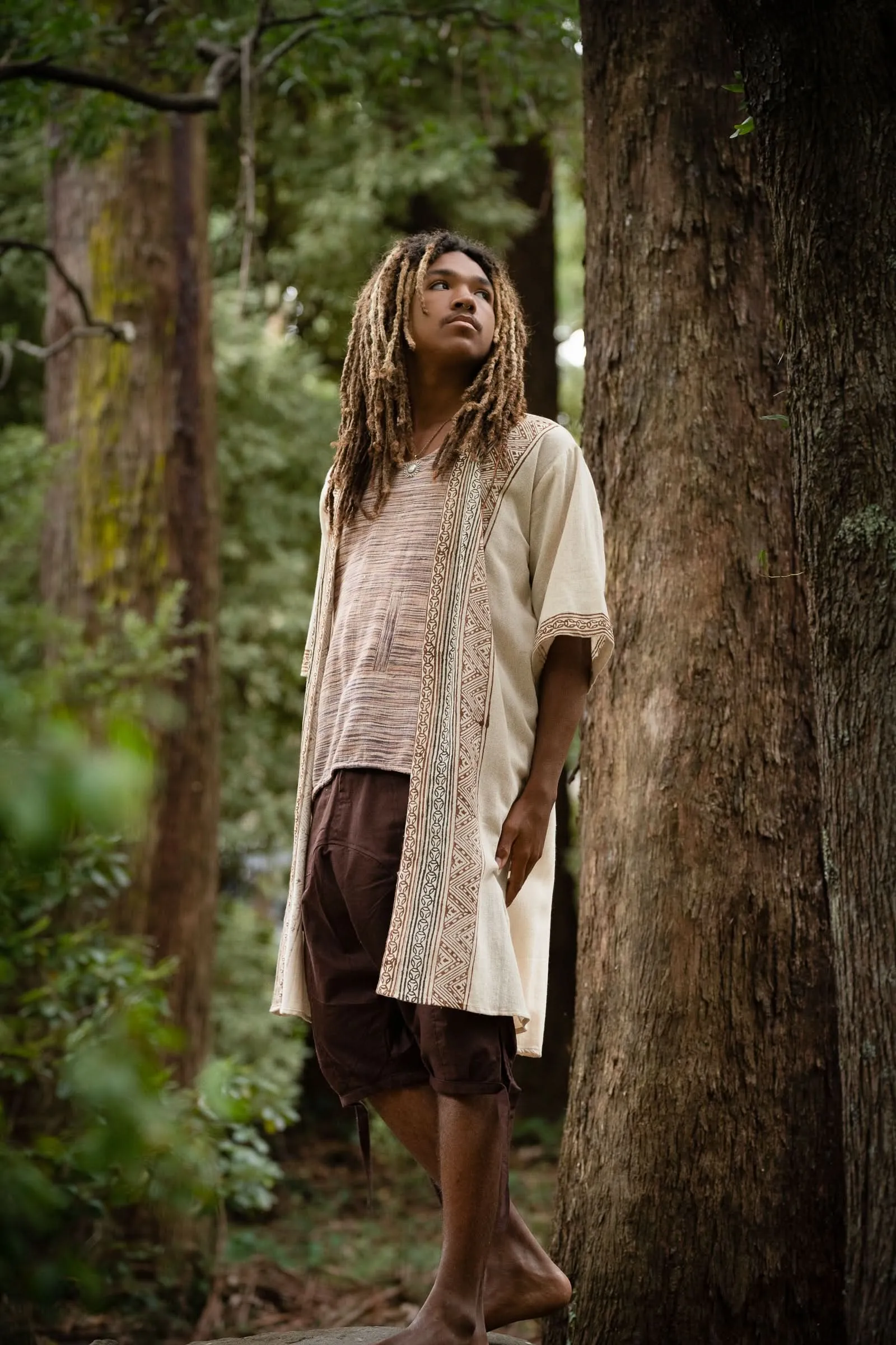 Sage Kimono for Men - Sand