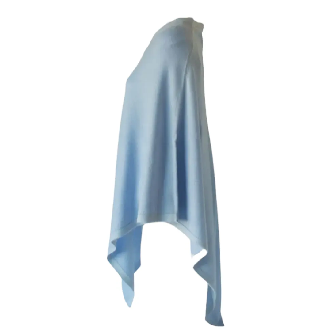 Sky Blue Julian 100% Cashmere Poncho