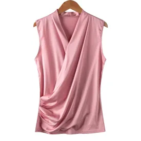 Sleeveless V-neck Top women