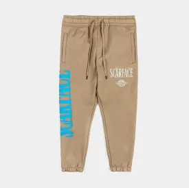 SP x Scarface Logo Joggers Mens Pants (Beige)